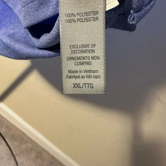 (NWT) XXL Men’s Pique Golf Polo Color: Heather Blue - Picture 3 of 4